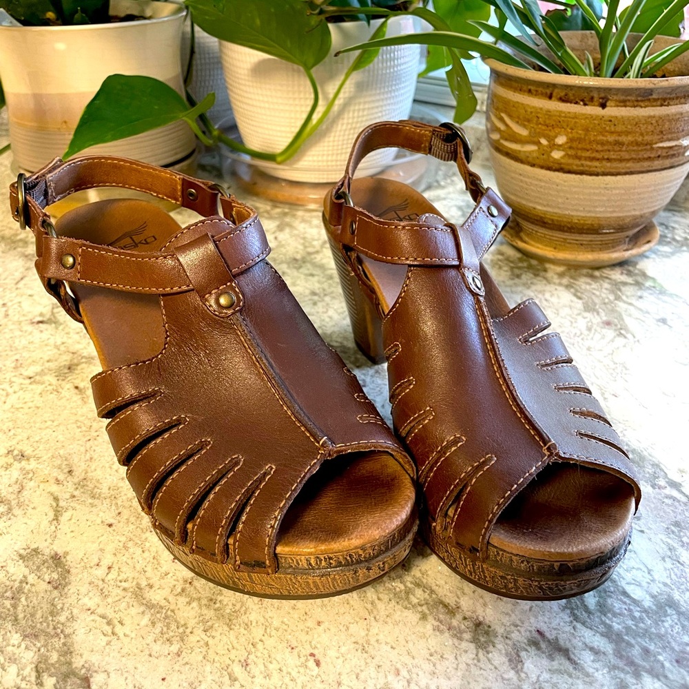 Dansko peep-toe wedge sandal